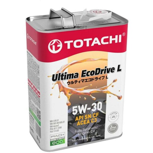 TOTACHI 12104 TOTACHI Gasoline Ultima EcoDrive L Fully Synthetic SN/CF/C3 5W-30 (4л.)