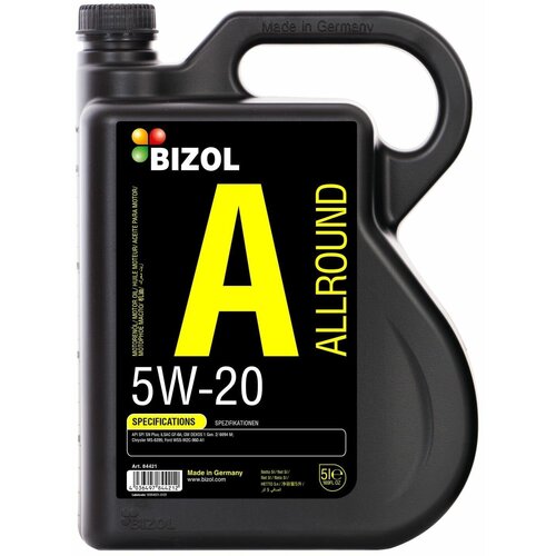 Моторное масло Bizol Allround 5W-20 HC-синтетическое 5 л Сделано в Германии .