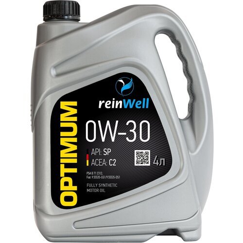 Моторное масло ReinWell Optimum 0W-30 SP синтетическое 4 л .