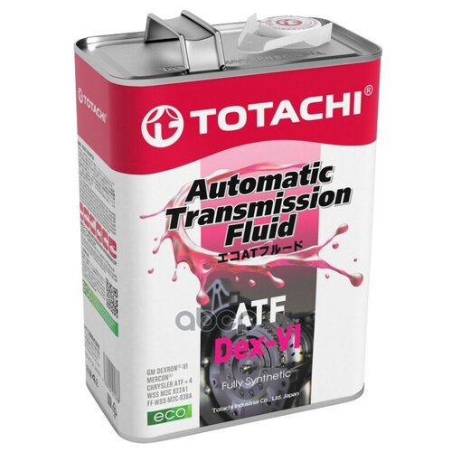 TOTACHI 20904 Масло трансмиссионное TOTACHI 4л синтетика ATF Dex-VI GM