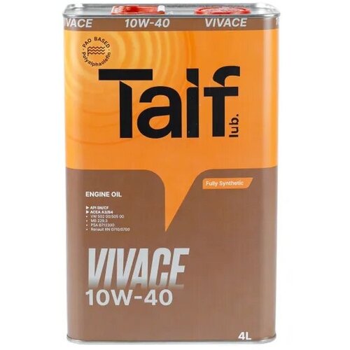 Масло моторное TAIF VIVACE 10W-40 4L