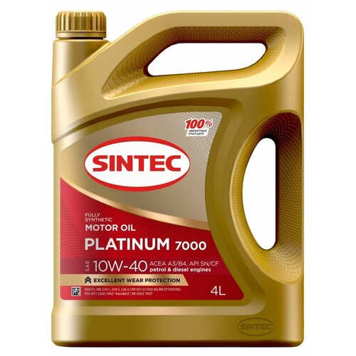Моторное масло Sintec Platinum 7000 10W-40 A3/B4 4л