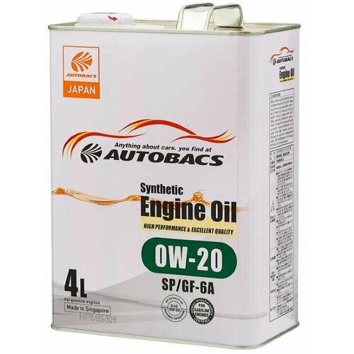 Масло Autobacs Engine OIL FS 0W-20 Sp/gf-6a, 4 л Autobacs 7442776 .