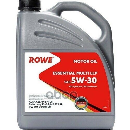 ROWE 20238-453-2A Масло Моторное Rowe Essential Multi Llp Sae 5W-30 (4Л) Rowe 202384532A