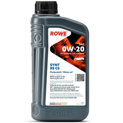 ROWE 20379-0010-99 Масло мот. HIGHTEC SYNT RS C5 SAE 0W-20 1л