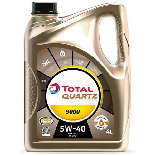 Моторное масло Total QUARTZ 9000 5W-40 Синтетическое 4 л