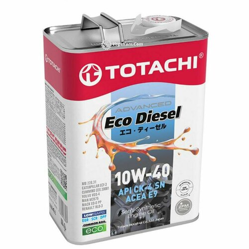 TOTACHI E1306 10W-40 Eco Diesel CK-4/CJ-4/SN 6л (полусинт. мотор. масло)