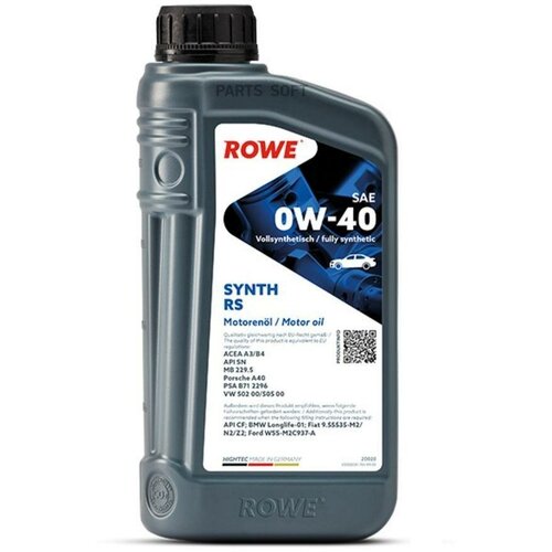 ROWE Масло Мот. Hightec Synt Rs Sae 0W-40 1 Л