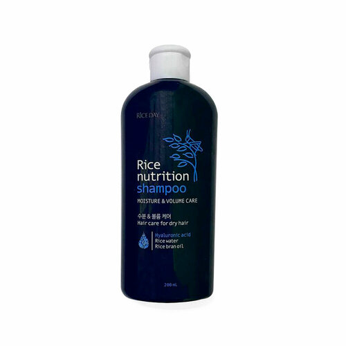 Увлажняющий шампунь для нормальных волос Rice Nutrution Shampoo Moisture & Volume care 200 мл Lion