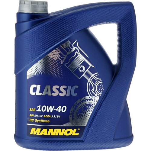 Масло моторное Mannol Classic 10W40 A3/B4 SN/SM/CF 5л полусинтетическое Mannol 1155