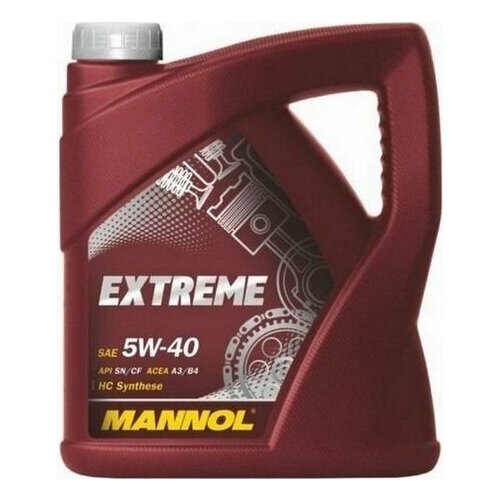 Масло Mannol Extreme 5W40 A3/B4 SN/CF (4л) синтетическое 1021