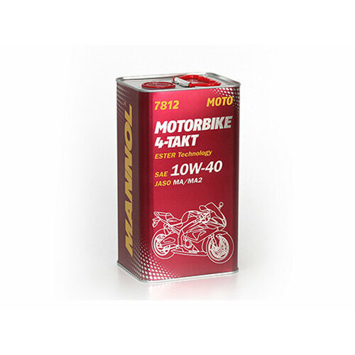 Масло MANNOL моторное 4-х тактное 10W40 Motorbike (4л) синтетика