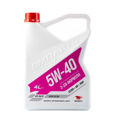 Моторное масло 5W-40 API SN/CF A3/B4 Синтетическое