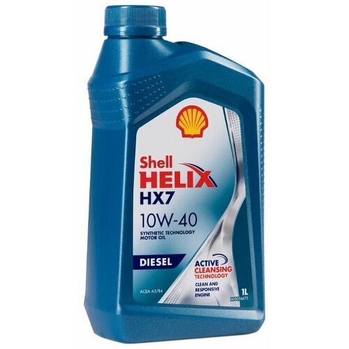 Масло моторное полусинтетическое HELIX HX7 DIESEL 10W40 API CF, ACEA A3/B3/B4 1л SHELL