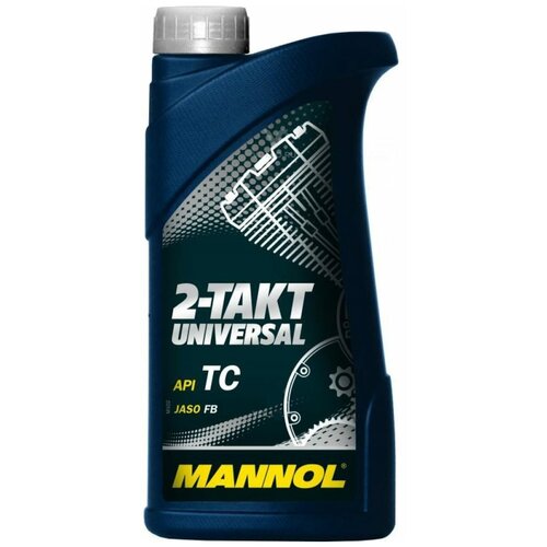Масло моторное для мотоциклов MANNOL 1л минеральное 2-Takt Universal API TC 2T