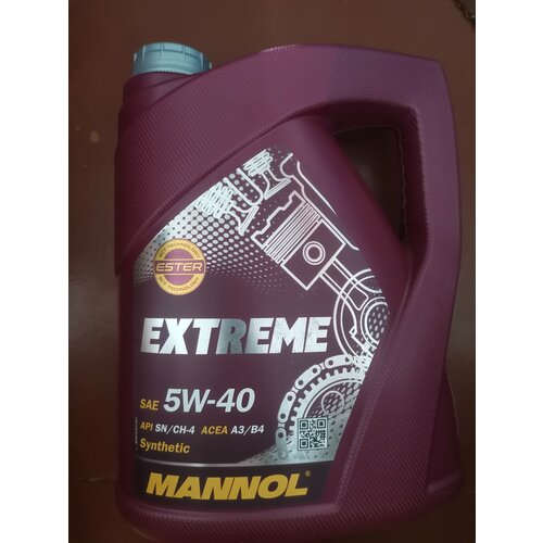 Синтетическое моторное масло MANNOL Extreme 5w40 SN/CF 5л.