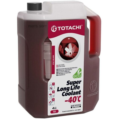 Жидкость Охлаждающая Низкозамерзающ Totachi Super Long Life Coolant Red -40C 4Л TOTACHI арт. 41804