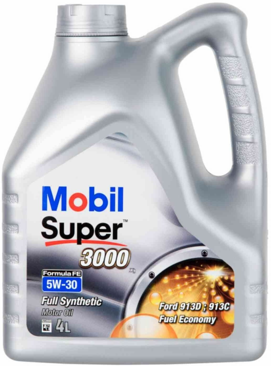 Масло моторное Mobil/F-FE Super 3000 913С 5W30, синтетика, 4 литра 151527