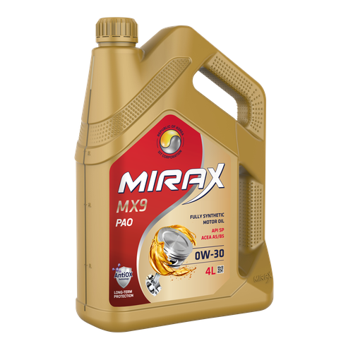 Масло моторное MIRAX MX9 A5/B5 SP 0W30, синтетика, 4 литра 607041