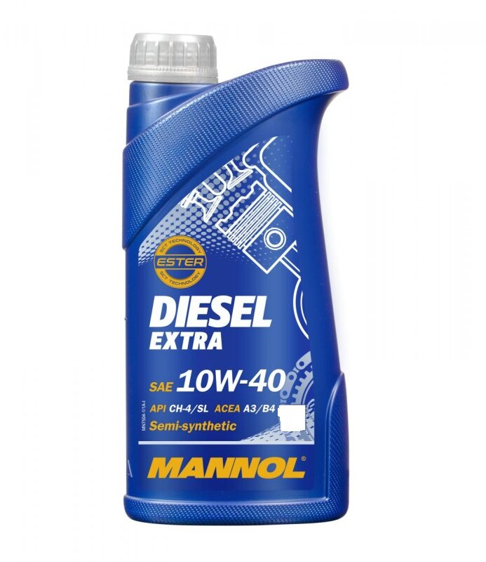 Масло моторное дизельное Mannol Extra Diesel 10W40, полусинтетика, 10литров 1281