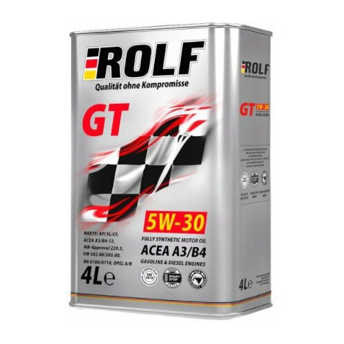 Масло моторное ROLF GT A3/B4 5W30, синтетика, 4 литра 322620