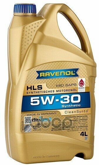 Ravenol Масло Моторное Ravenol Hls 5W-30 Синтетическое 4 Л 4014835723092