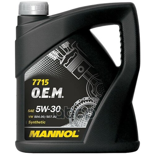 MANNOL 7715-5 Mannol Longlife 504507 Синтетическое Моторное Масло 5W-30 Snsmcf 5Л
