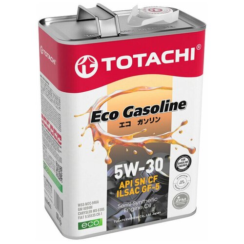Масло моторное TOTACHI Eco Gasoline SN/CF 5w30 4л п/с
