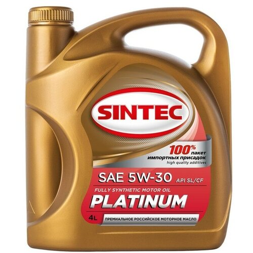SINTEC Моторное масло Sintec Platinum 5W-30 SN/CF, синтетика, 801939, 4 л