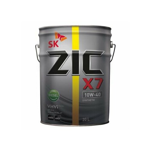 Синтетическое моторное масло ZIC X7 Diesel 10W-40 (20л)