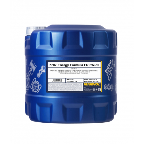 7707 Energy Formula FR 5W-30, 7L, 77077, синтетическое масло, Mannol