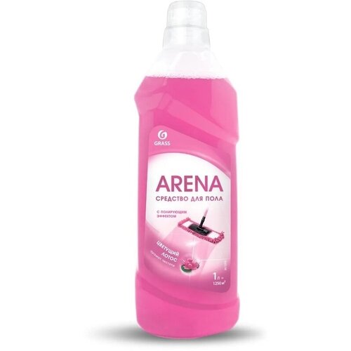 Средство для мытья полов Grass Arena Цветущий лотос, с полирующим эффектом, 1л, 12шт.