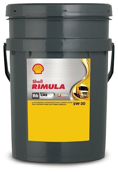 Shell Масло Моторное Shell Rimula R6 Lme 5W-30 Синтетическое 20 Л 550043092