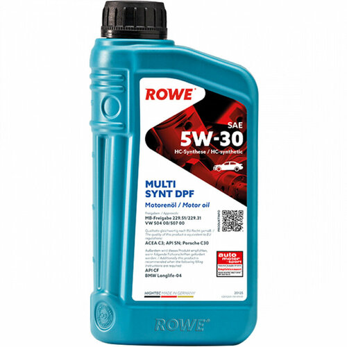 Масло ROWE Моторное масло ROWE HIGHTEC MULTI SYNT DPF 5W-30, 1 л