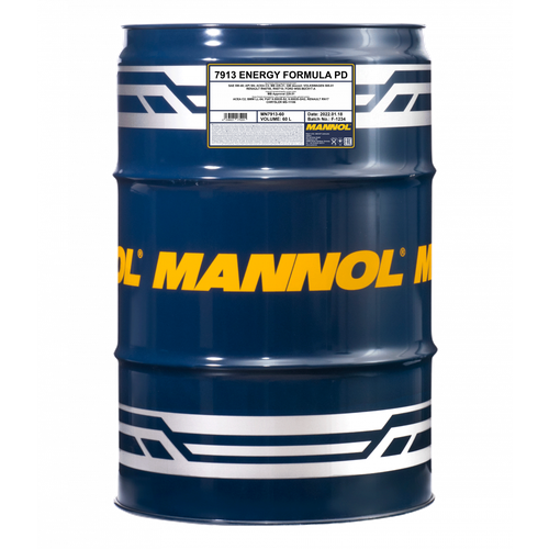 Масло моторное Mannol 7913 Energy Formula PD 5W-40 208L, 4018