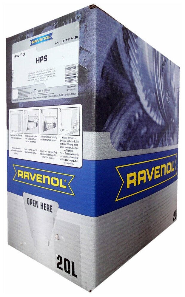 RAVENOL 1111117001 Масло моторное HPS 5W-30 1л (полусинтетика)