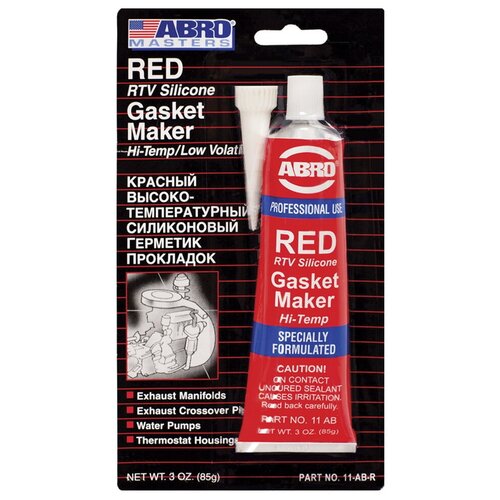 Герметик силиконовый высокотемпературный (красный)/Герметик ABRO красный