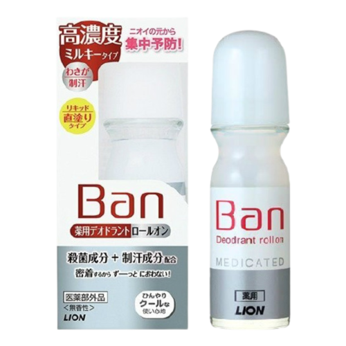 Lion Дезодорант-антиперспирант молочный роликовый без аромата - Ban roll on milky type, 30мл