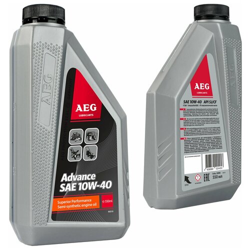Масло полусинтетическое для 4-т двигателей 10W40, AEG 0,55л