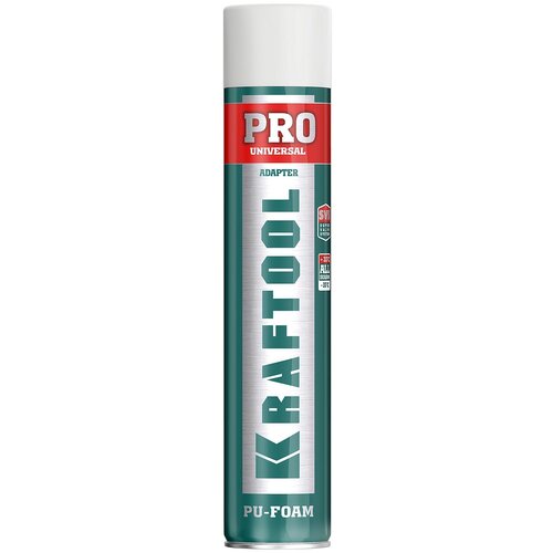 KRAFTOOL ADAPTER PRO выход до 45л 750мл SVS не залипающий клапан, адаптерная всесезонная, Монтажная пена (41173)