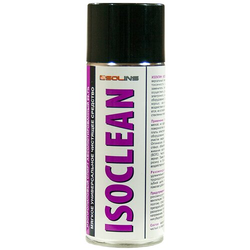 "Очиститель Solins Isoclean (изопропанол), 400 мл., аэрозоль"