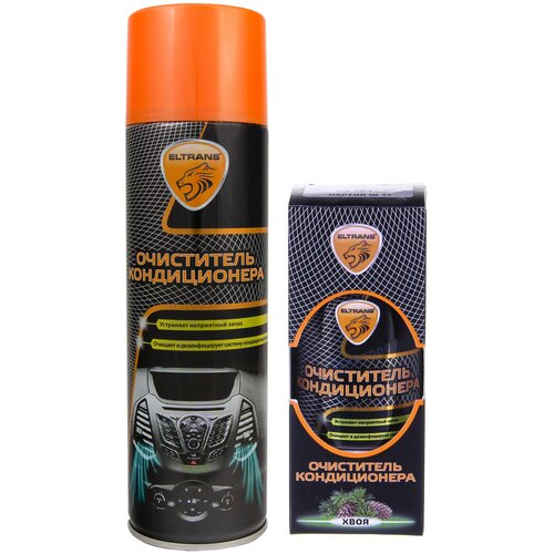 Комплект ELTRANS Очистители кондиционера автомобиля и системы вентиляции (шашка) 210 мл + (пенный) 650 мл комплект EL-0307.02/EL-0307.06
