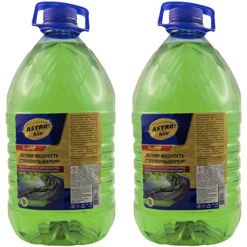 Жидкость стеклоомывателя летняя 5 л ASTROHIM BUGOFF / омывающая жидкость (омывайка летняя), комплект из 2 шт. АС-425(2)