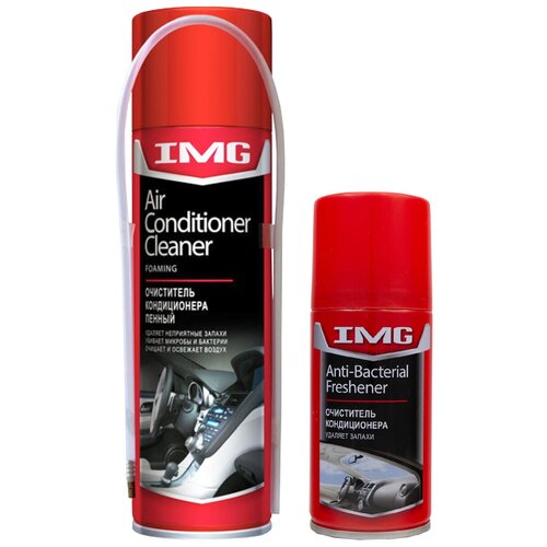 Комплект Очистители кондиционера автомобиля и системы вентиляции Пенный очиститель IMG 650мл + Шашка для кондиционера IMG 210мл MG-309/MG-222