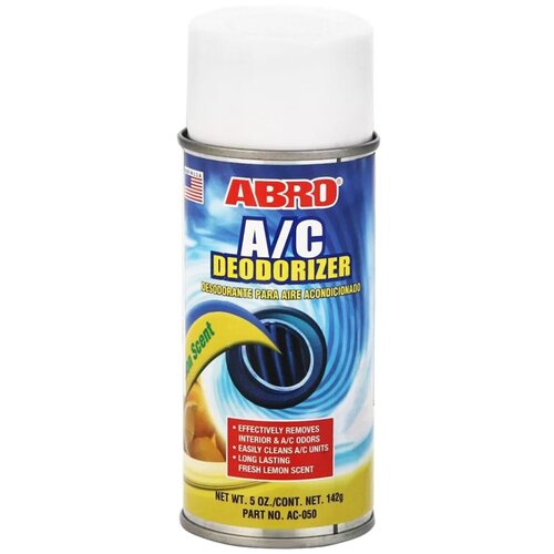 Очиститель кондиционера автомобиля и системы вентиляции ABRO / Made in U.S.A. / Очиститель-дезодорант кондиционеров (дымовая шашка) Лимон 142г AC-050