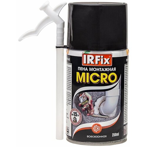 Пена монтажная бытовая с трубочкой всесезонная 15 л, для окон, дверей, теплоизоляции, швов