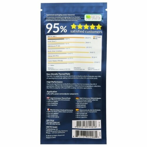 Термопаста Arctic Cooling MX-2 8гр