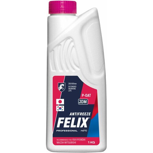 Антифриз FELIX "JDM" G12++, розовый, -40С, 1 кг, для Kia, Hyundai