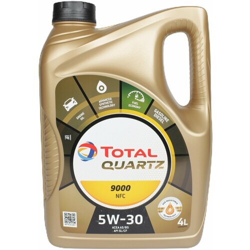 Синтетическое моторное масло TOTAL Quartz 9000 NFC 5W-30, 4 л, 1 шт