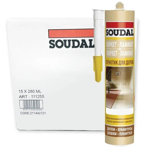 Герметик акриловый SOUDAL паркетный клен 280мл 111255